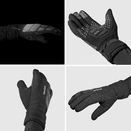 Vista 3 de GripGrab Ride - Guantes de ciclismo de invierno impermeables con forro polar, guantes de ciclismo de invierno para clima frío, guantes de ciclismo