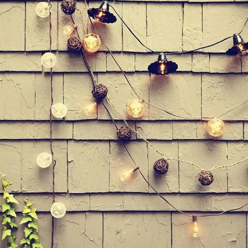 Vista 7 de SUNSGNE Tira de luces Edison para exteriores de 25 pies con 27 bombillas Edison transparentes, ST35 luces vintage para patio, jardín, patio, porche