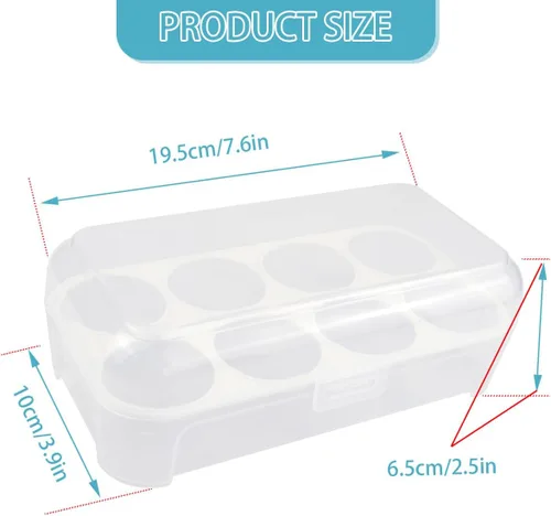 Vista 2 de Caja de almacenamiento de huevos de belleza con 8 ranuras para recoger huevos de belleza, contenedor de almacenamiento de huevos, portador de huevos