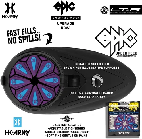 Vista 2 de HK Army Dye LT-R/Rotor Paintball Loader Hopper Basic Epic Speed Feed Accesorio - Ártico