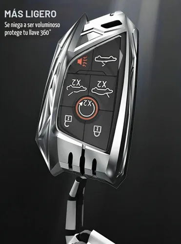 Vista 6 de para Corvette C8 Funda para Llavero Cubierta para Llavero Inteligente Soporte 2020 2021 2022 (JC8-Plata)