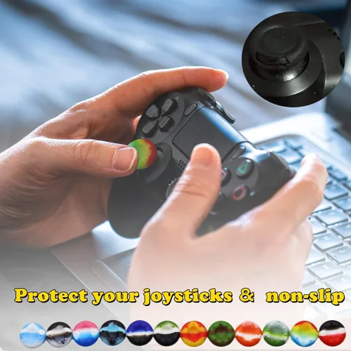 Vista 5 de 36 piezas de agarre para mando Ps5 PS4, tapas de silicona para el pulgar para Playstation 5, Playstation 4 Controller, Xbox 360, Xbox One Controller