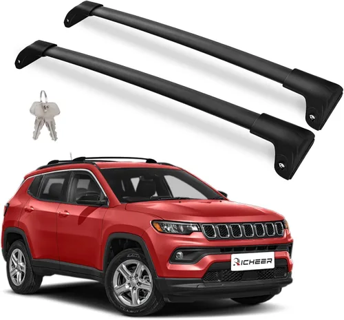 Vista 10 de Barras transversales Richeer para portaequipajes de techo de 300 libras para Grand Cherokee 2011-2021