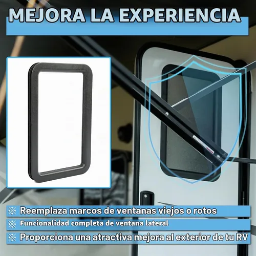 Vista 4 de HECASA - Marco de ventana de puerta de entrada de 12 x 21 pulgadas para caravana, remolque, cámper, universal
