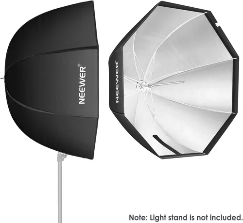 Vista 5 de Neewer Difusor octogonal o softbox, para flash Speedlite y Flash de estudio, 80 cm, con bolsa, para retrato o fotografía de producto.