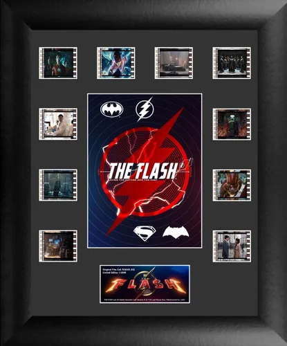 Vista 13 de Trend Setters DC Comics – The Flash – Batman de Michael Keaton – FilmCells 7 x 5 pulgadas MiniCell Presentación de escritorio – Con clip de película