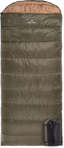 Vista 20 de Teton Celsius XXL Sleeping Bag, Cold Weather Sleeping Bags for Adults and Kids, Camping Made Easy and Warm. Compression Sack Included