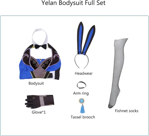 Vista 6 de Vibsion Disfraz de cosplay para mujer Genshin Conjunto completo