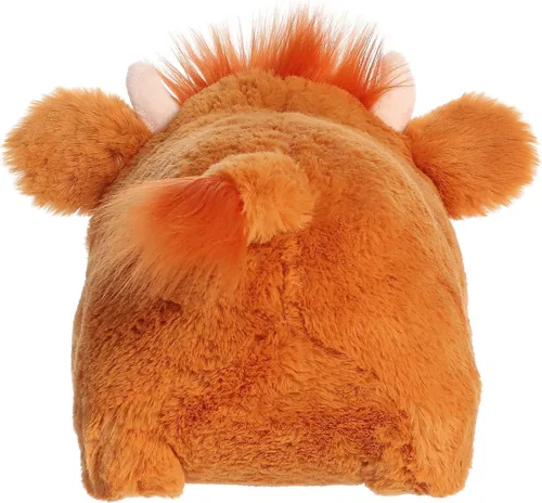 Vista 4 de Aurora Adorable animal de peluche Spudsters Hamish Highland Cow – Forma redonda que hace que los abrazos reconfortantes – Perfecto para niños