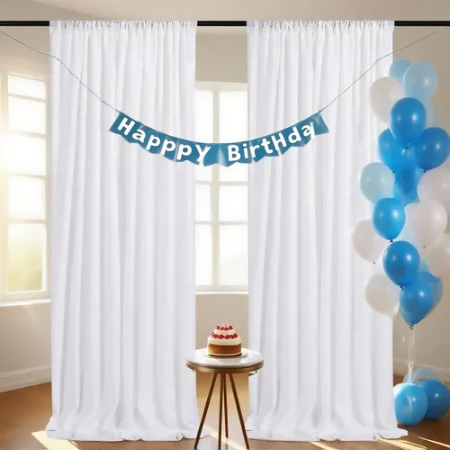 Vista 15 de 2 cortinas de 2 x 8 pies de lentejuelas con brillantina para marco de fotografía, para fiestas o fondos de fotografía