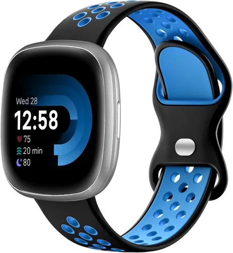 Vista 9 de Maledan Correas deportivas transpirables para Fitbit Versa 3/4, Sense/Sense 2, correas de repuesto para hombres y mujeres, accesorios para relojes