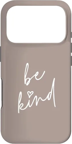 Vista 30 de Be Kind - Funda para iPhone 17, diseño de frase inspiradora positiva (marrón topo)
