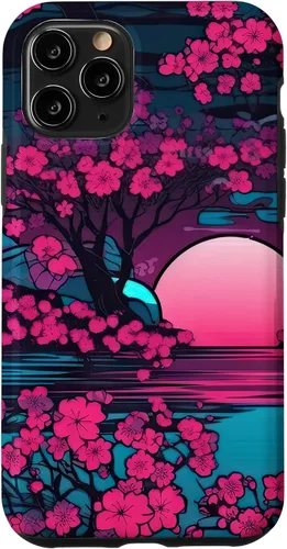 Vista 29 de Synthwave Cherry Blossoms Case for iPhone 17