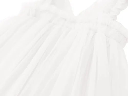 Vista 4 de Vestidos tutú de tul de mariposa en capas para niñas pequeñas, de algodón, tutú sin mangas, vestido de princesa