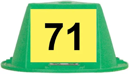 Vista 6 de Toppers magnéticos para techo, sombreros magnéticos para automóvil, juego de 10 unidades, con numeración (azul, numerados del 1 al 10)