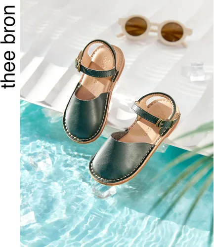 Vista 13 de THEE BRON Sandalias cómodas para niñas, zapatos para niños, sandalias rellenas