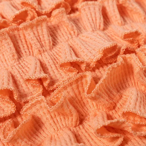 Vista 7 de Newborn Baby Girl Boy Footie Romper Coming Home Long Sleeve Ruffle Waffle Knit Zipper Onesie with Headband Outfits