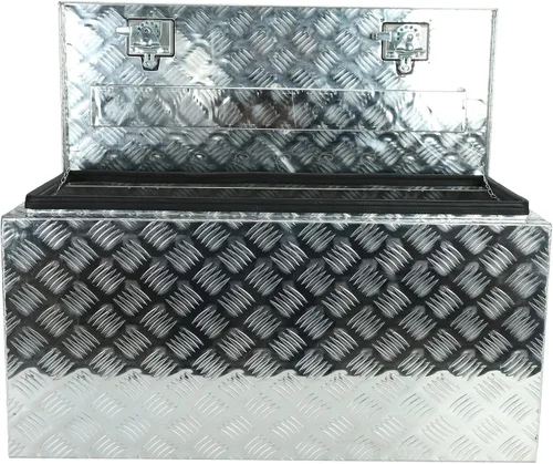 Vista 4 de Caja de herramientas de aluminio de 36 pulgadas, caja de herramientas de 5 bares, caja de herramientas de almacenamiento Orgainzer con pestillo