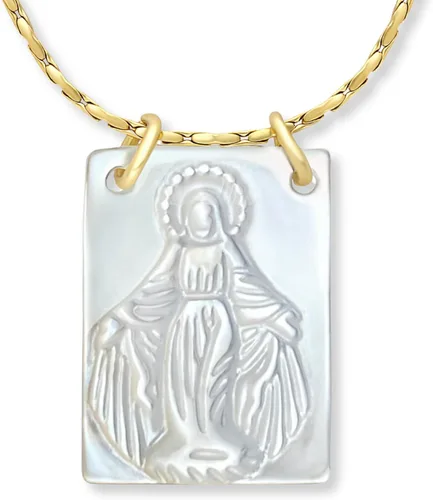 Vista 10 de Collar con Escapulario Católico - Escapulario de la Virgen del Carmen - Colgante de la Virgen María - Joyería de Escapularios Católicos