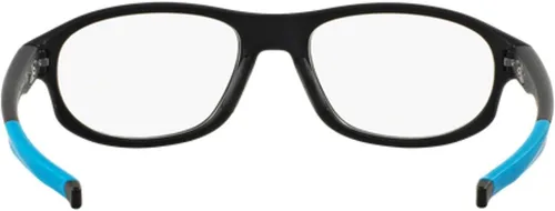Vista 4 de Oakley Crosslink Strike OX8048-0156 - Lentes de anteojos, montura negra satinada de 2.205 in con lente de demostración transparente, Negro satinado