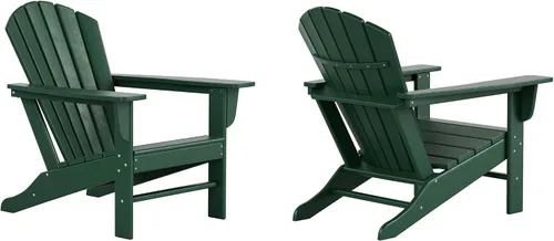 Vista 12 de WestinTrends Dylan - Silla Adirondack para exteriores (juego de 2), color blanco