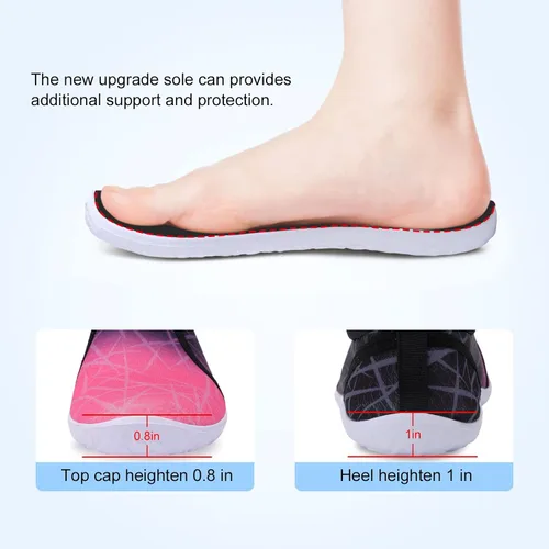 Vista 5 de XIHALOOK Zapatos de agua para mujeres y hombres de secado rápido con cordón para playa, natación, piscina, surf, deportes acuáticos