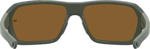 Vista 4 de Under Armour UA Recon - Lentes de sol cuadrados polarizados para hombre, color verde mate, 2.520in, 0.591in, Verde mate