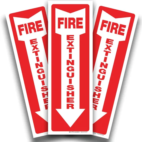 Vista 22 de iSYFIX Señales para extintor de incendios – Paquete de 3 carteles de 4 x 12 pulgadas – Plástico de poliestireno de 40 mil de grosor, laminado
