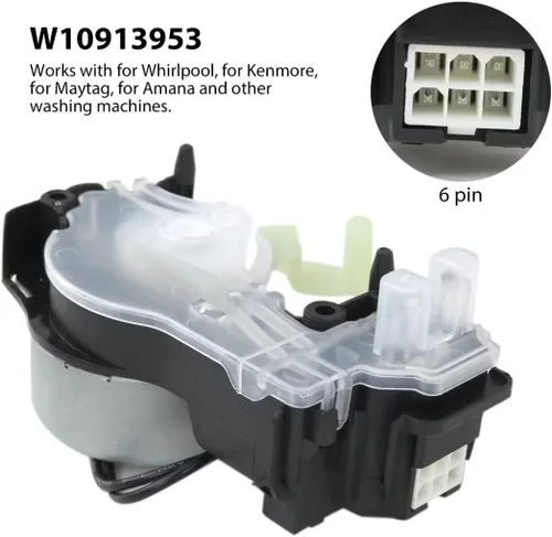 Vista 8 de W10913953 Actuador de cambio de arandela, reemplazo del actuador W10815026 para Whirlpool WTW4855HW0 WTW4855HW1 WTW4855HW2 WTW4900BW1 WTW4915EW0