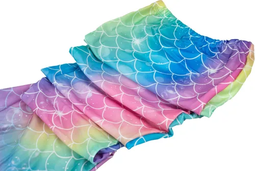 Vista 6 de Traje de baño de cola de sirena con monoaleta para niñas, conjunto de bikini