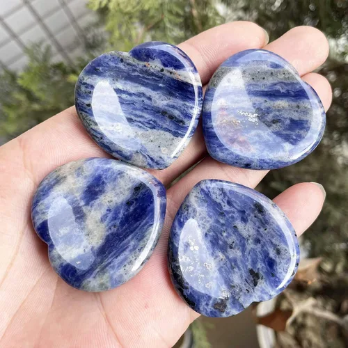 Vista 5 de Corazón amor cristal pulgar preocupación piedra bolsillo piedra piedra piedra palmera para terapia de ansiedad, geometría, chakra, curación reiki