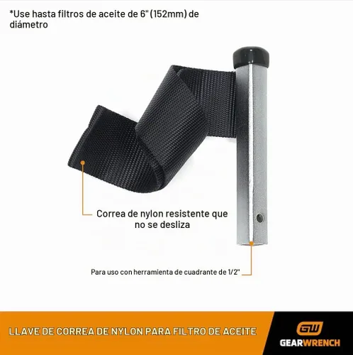 Vista 3 de GEARWRENCH Llave para filtro de aceite con correa de nylon de transmisión de 1/2" - 3149