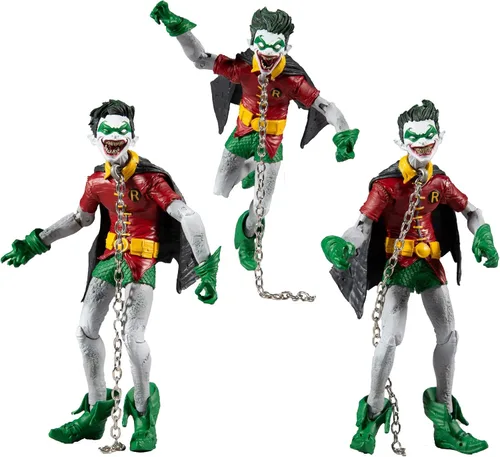 Vista 5 de McFarlane Toys DC Multiverse Robin Earth -22 (Dark Nights: Metal) Figura de acción de 7 pulgadas con piezas Build-A para figura de 'The Merciless