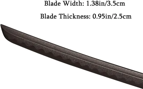 Vista 3 de Espada de plástico de polipropileno de alta dureza, espada de entrenamiento de artes marciales mejorada con hoja engrosada, katana Iaido con funda