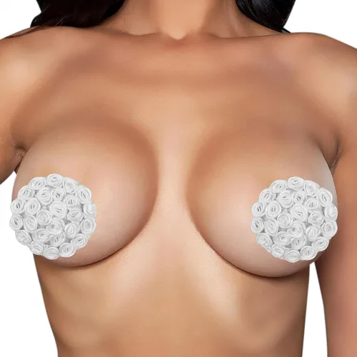 Vista 6 de Sujetador redondo reutilizable de silicona para mujer, pétalos de pecho sexy