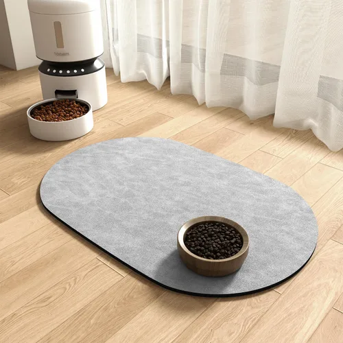 Vista 11 de Tapete absorbente de comida para perros y gatos, tapete para comida y agua, tapete de secado rápido para alimentos para mascotas, almohadilla