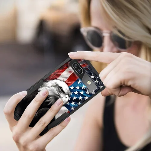 Vista 7 de Funda para Pixel 6A, Híbrida de Doble Capa de Servicio Pesado Resistente a Prueba de Golpes PC Duro + Funda Protectora de Silicona Suave para Google