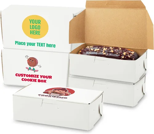 Vista 8 de MT Products White Eclair - Caja de donas de 6.25 x 3.75 x 2.20 pulgadas, cajas desechables para panadería sin ventanas (paquete de 250) – Fabricado