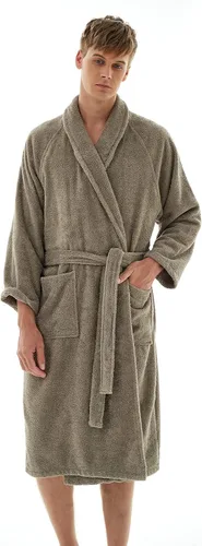 Vista 4 de Ghui Bathrobe Terry Bathrobe Men,100% Cotton Terry Cloth Robes with Shawl Collar