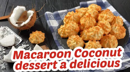 Vista 5 de Macaroon Coco - Calidad Premium - Macarrones orgánicos - Delicioso y distintivo sabor a yogur de coco - Galleta de yogur - Sabrosas golosinas