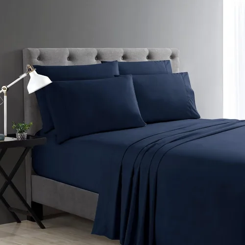 Vista 30 de Juego de sábanas Cathay Home Micro Caress lujoso, 90 g/m², 3 piezas, tamaño Twin, con 1 funda de almohada adicional, color Aqua