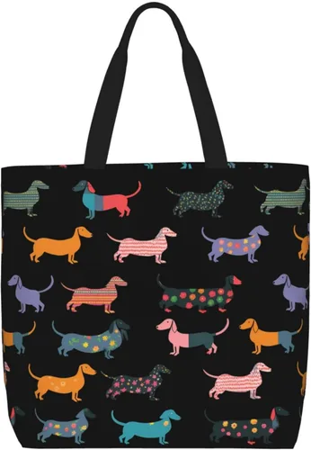 Vista 17 de Bolsa de mano de girasoles negros para mujer, bolsas reutilizables para compras de comestibles con cremallera, bolsa de hombro casual Hojas de otoño
