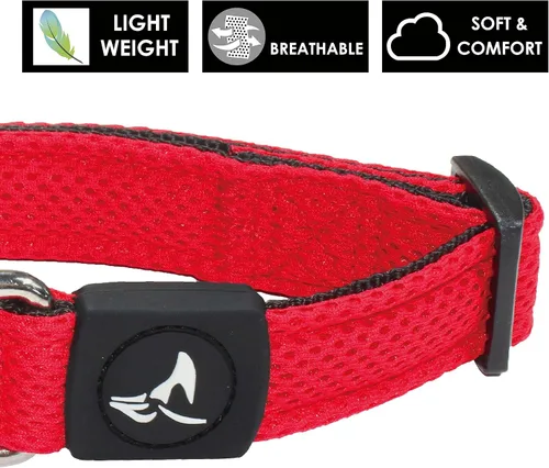 Vista 3 de Kruz Collar de perro para perros pequeños (ancho - 5/8 pulgadas, cuello - 8-12 pulgadas) banda ajustable para el cuello para mascotas con acolchado