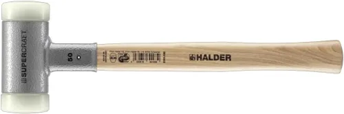 Vista 11 de Halder SuperCraft Dead Blow Mallet 3366.020 - Mazo sin rebote, inserciones de nailon duro, mango de madera de nogal americano con protector