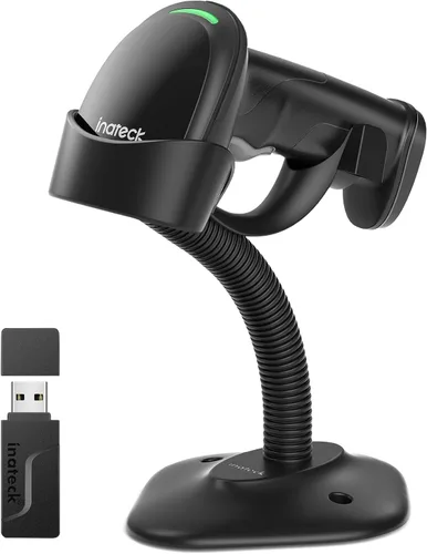 Vista 10 de Inateck Escáner de Código de Barras 2D con Soporte Inteligente, Escáner de Código QR Inalámbrico, Escáner de Mano con APP y SDK, Imagen 2D
