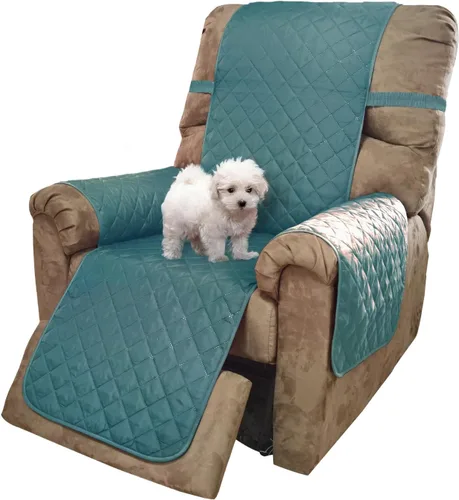 Vista 105 de U-NICE HOME Funda para sillón reclinable, reversible, con correas elásticas, resistente al agua, protege de perros y mascotas, sillón pequeño