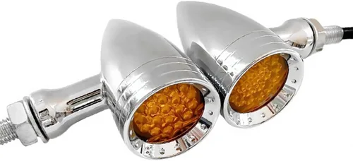 Vista 9 de FATECIM 2 luces LED de señal de giro para motocicleta, luces de conducción de alta resistencia, intermitentes traseros para Bobber Harley, Honda