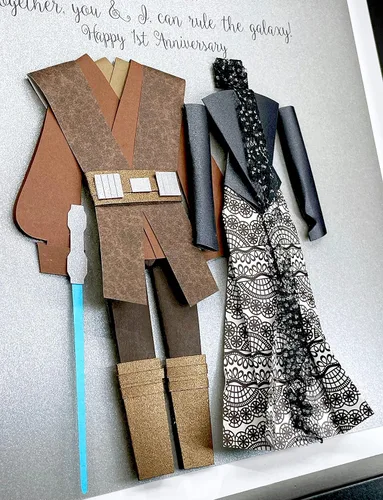 Vista 4 de Personalized Star Wars Padme and Anakin Wedding Gift Frame