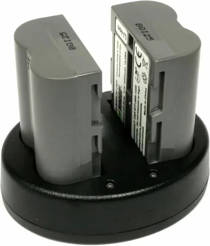 Vista 2 de Batería de repuesto para Nikon EN-EL3e (paquete de 2, 2000 mAh) y cargador dual