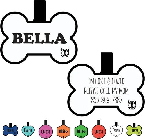 Vista 26 de Etiqueta de gato silenciosa de silicona personalizada con 5 líneas de grabado profundo personalizado duradero, etiqueta de identificación de mascota
